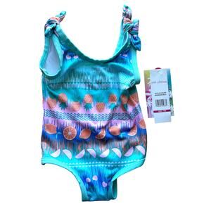 Pink Platinum Girls 18 months Fruit Print One Piece Swimsuit NWT
